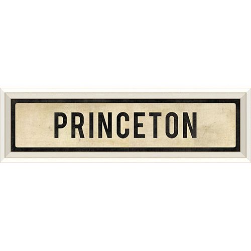 Princeton Sign Black Font On White
