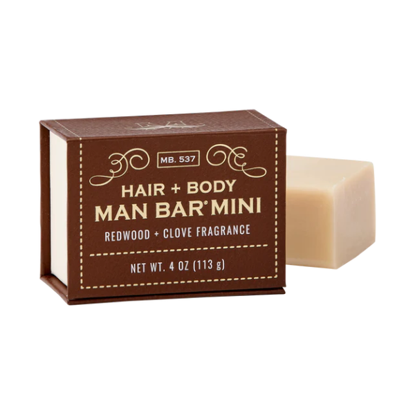 Man Bar Soap Mini Redwood/Clove 4 Oz