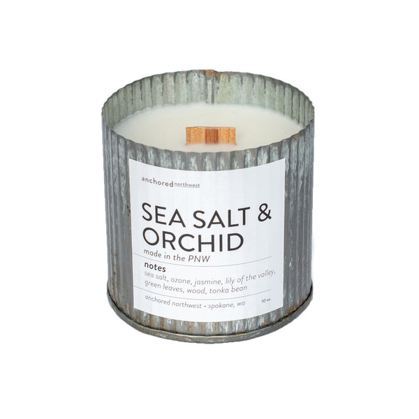Sea Salt & Orchid Wood Wick Candle