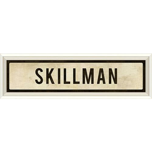 Skillman Sign Black Font On White
