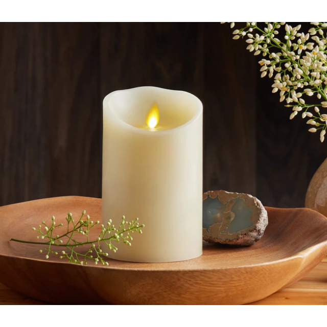 Small Ivory Luminara Indoor Candle