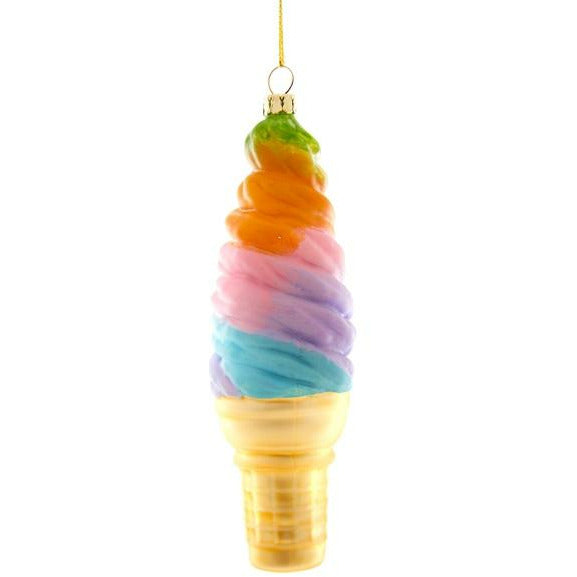 Soft Serve-Rainbow Sherbert Ornament