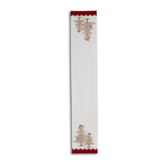 72" Cardinals and Trees Table Runner