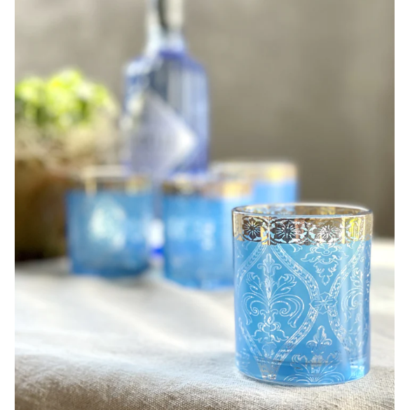 Turquoise/Blue Gem Cocktail Glass